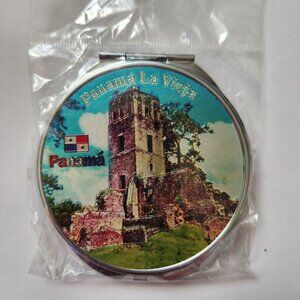 Panamá La Vieja Round Compact Mirror Souvenir